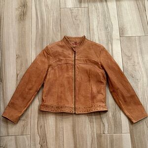 Wilsons Leather Studded Brown Jacket women’s sz L